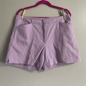Nike Golf Dri-FIT Stretch Chino Pockets Shorts Womens 12 Purple